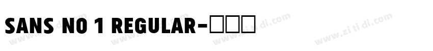 Sans No 1 Regular字体转换